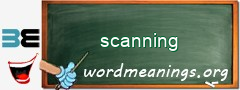 WordMeaning blackboard for scanning